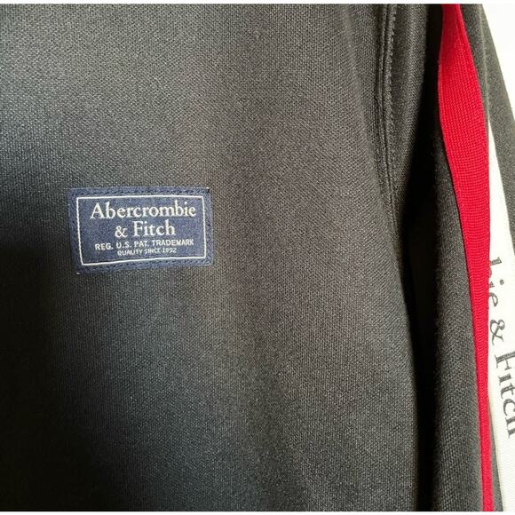 Abercrombie & Fitch Full Zip Sweatshirt Black Large - Picture 3 of 5